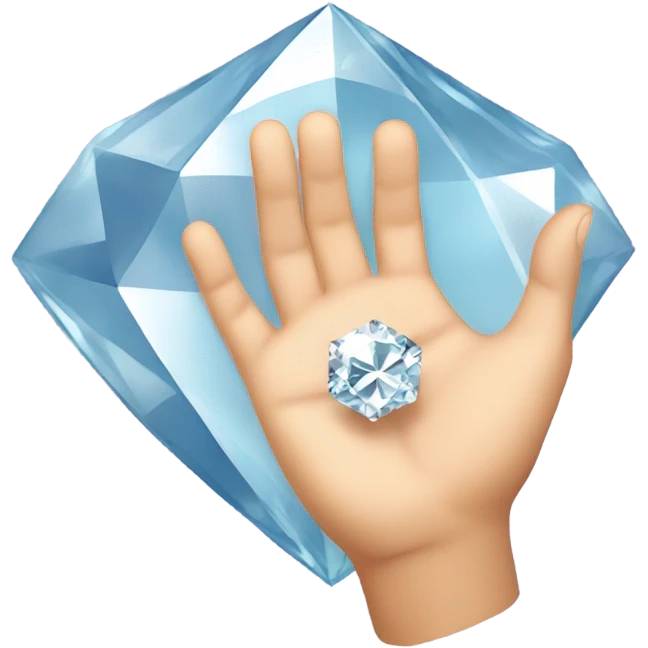 hand holding a diamond  emoji