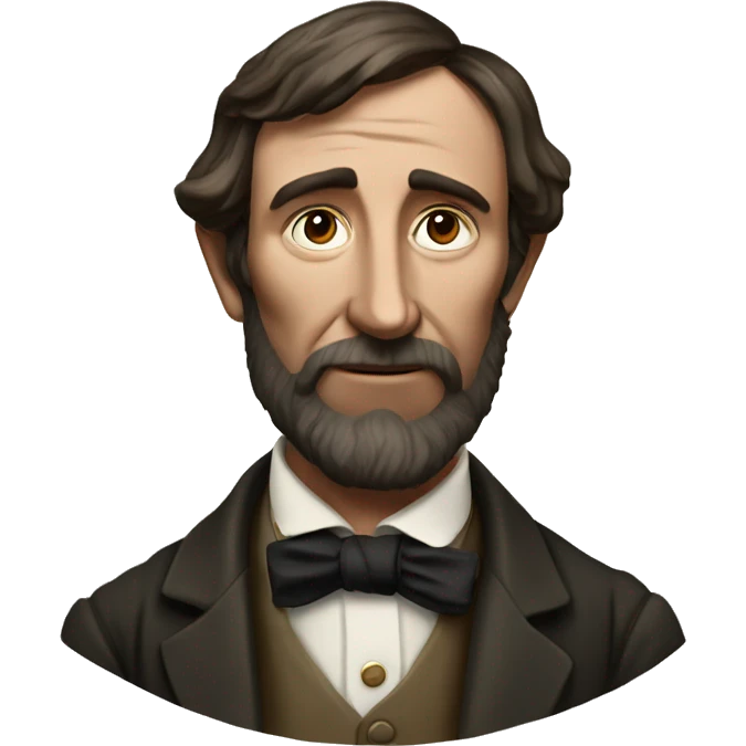 henry david thoreau, portrait by maxham emoji
