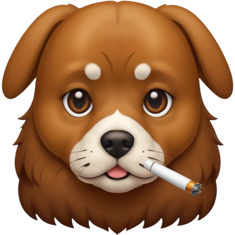 Dog smoking emoji