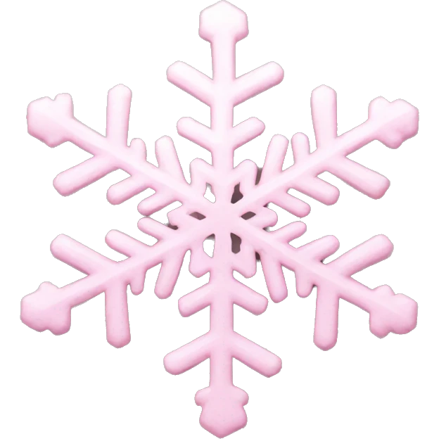 pastel pink snowflake  emoji