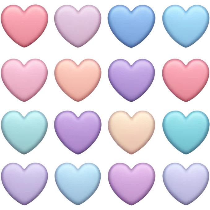 pastel hearts emoji