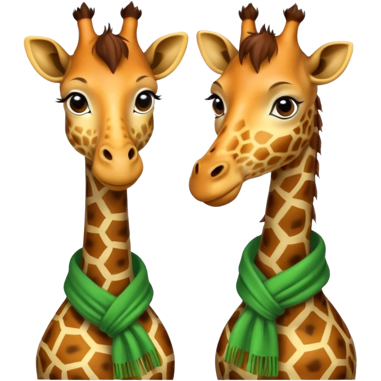 Giraffe with green Scarves emoji