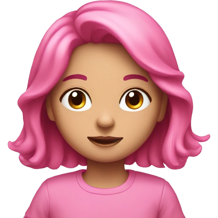Cute pink  emoji
