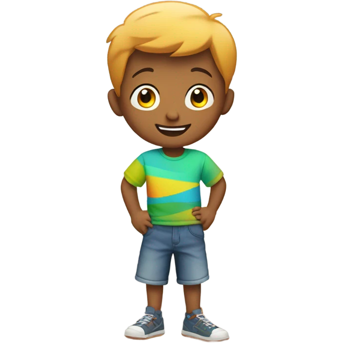 smiling boy in outdoor setting emoji