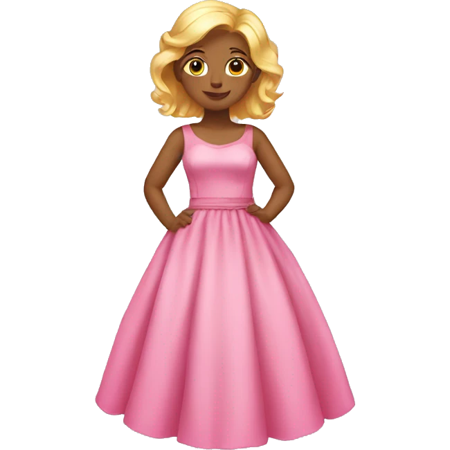 lovely pink dress emoji