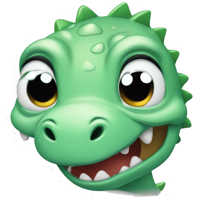 cartoon dino crying emoji