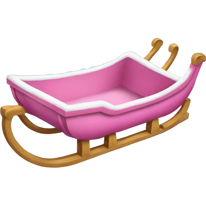 Pink winter sled emoji