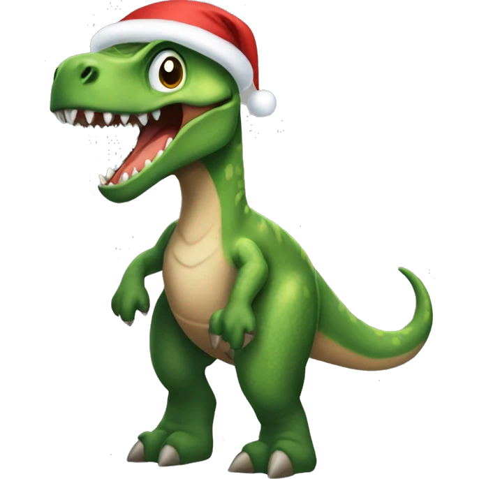 Dinosaurio navideño  emoji