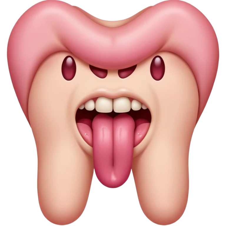 👄👅🦵🏻 emoji