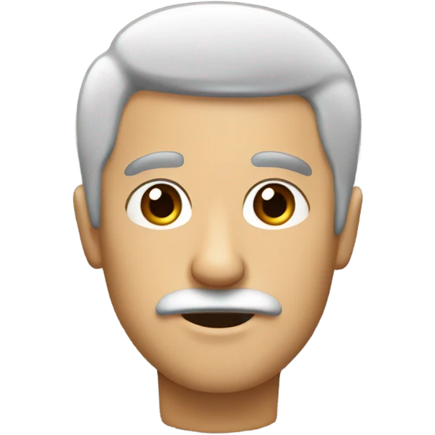 Guy with black hair and a small mustache  emoji