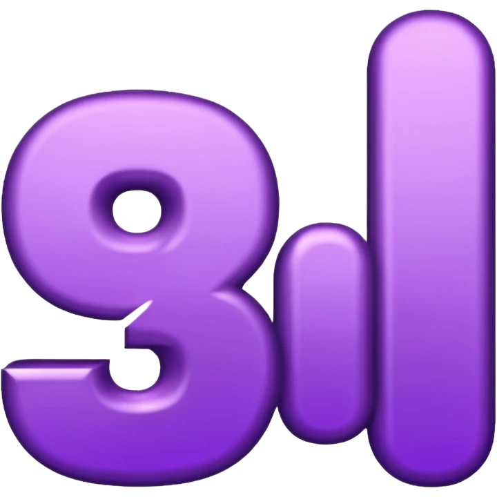 Shiny purple text saying "YOU" emoji