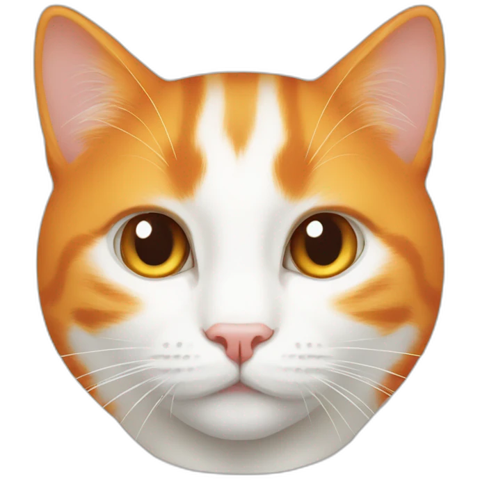 Orange cat and Pure white cat emoji
