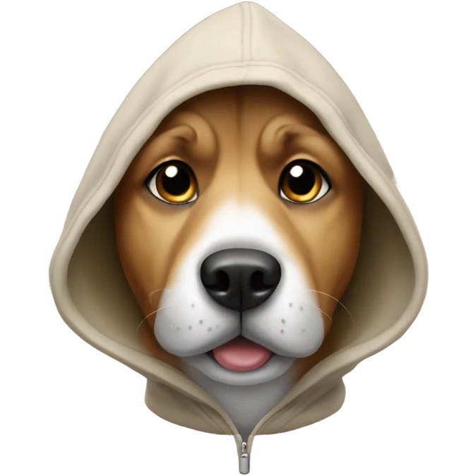 Dog wearing hoodie  emoji