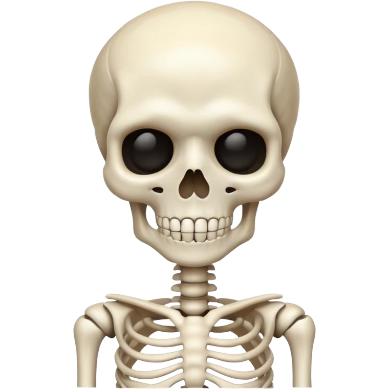 Funny skeleton emoji