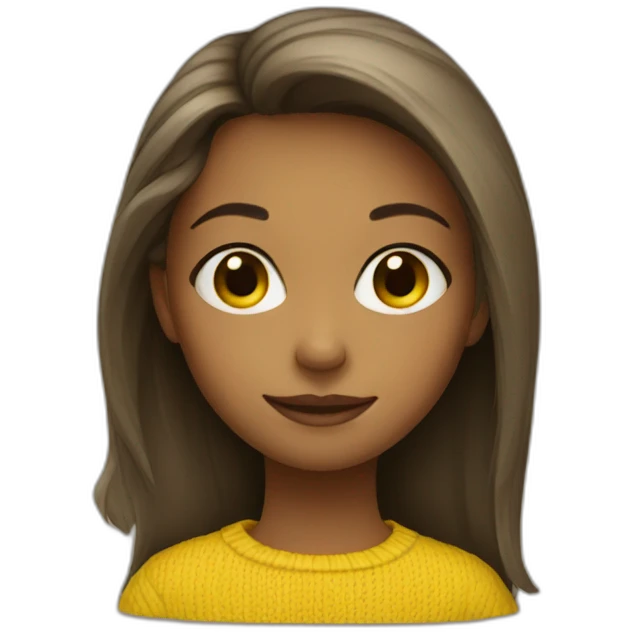 Girl in yellow sweater emoji