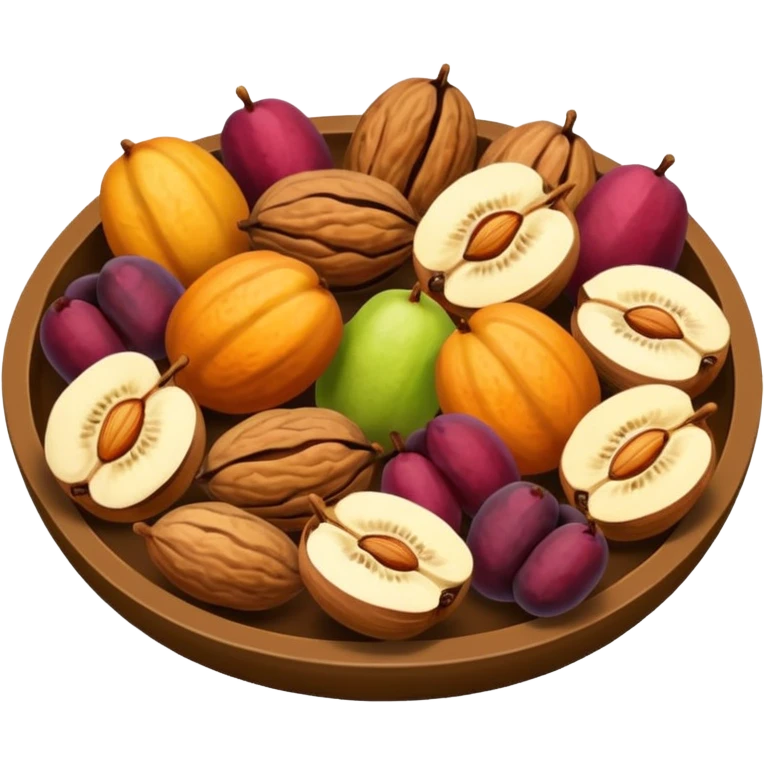 a pack of nuts and dried fruits snack emoji