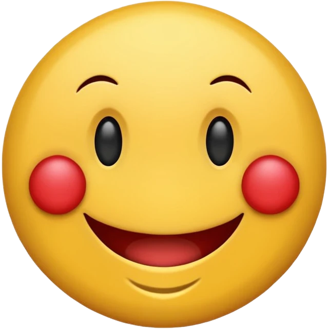 Smiley rond  qui rougis  parce qu’il est timide sans sourire  emoji