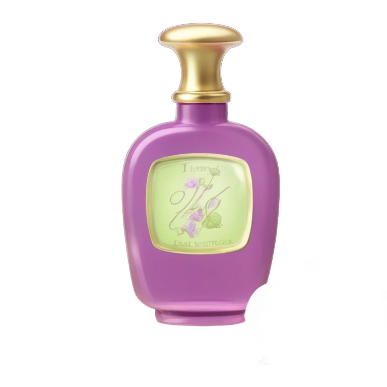 Aesthetic display of blush violet nasturtiums, an elegant deep pink perfume bottle, and a vintage love violet letter written in flowing script. emoji