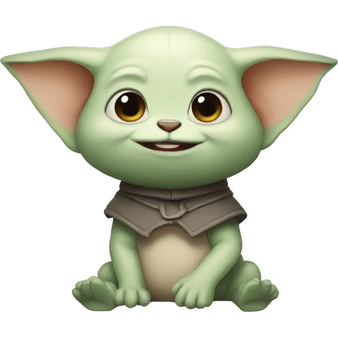 Grogu with an iPad  emoji
