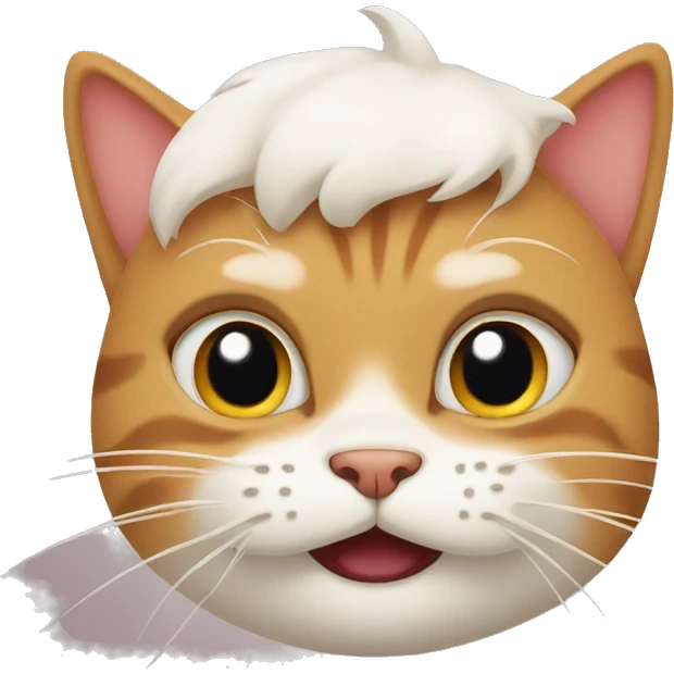 funny cat face, just one emoji