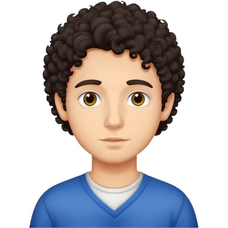 a business student who is addicted to zyns dark curly hair italian boy emoji