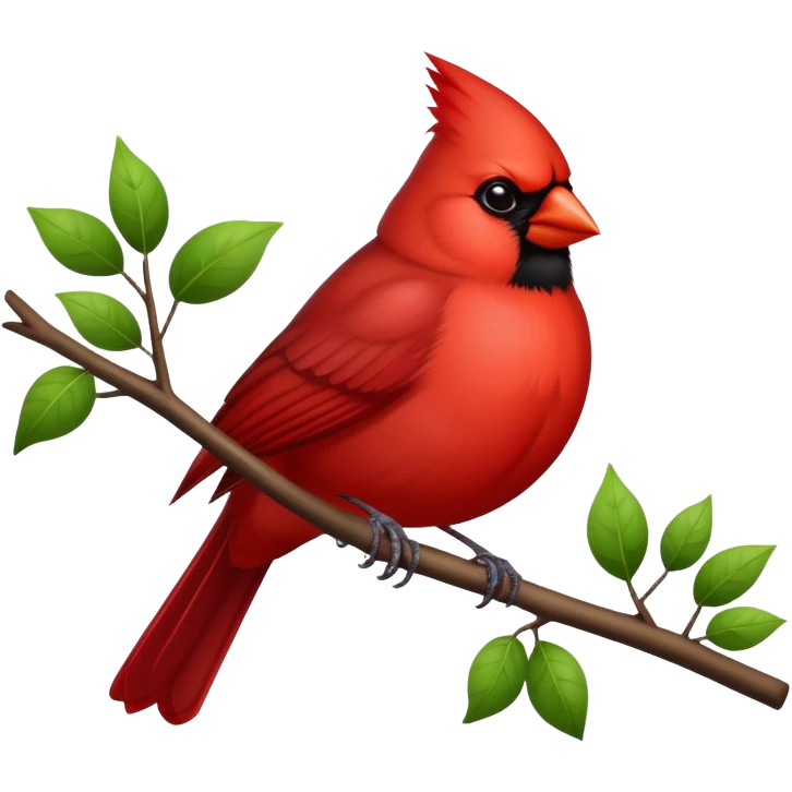 Cardinal bird emoji