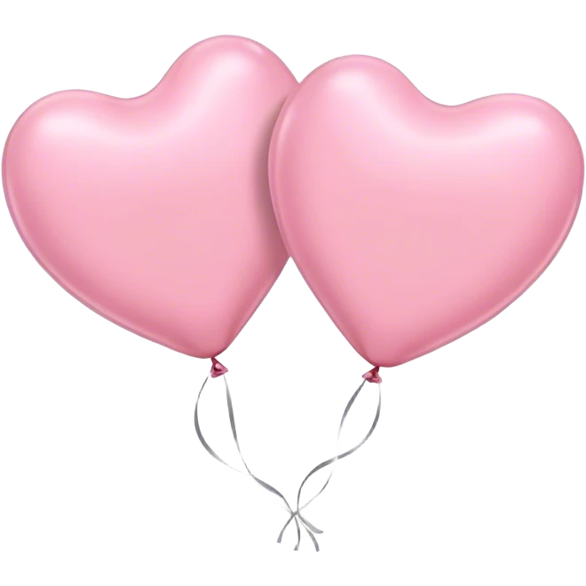 2 light  Pink heart balloons emoji