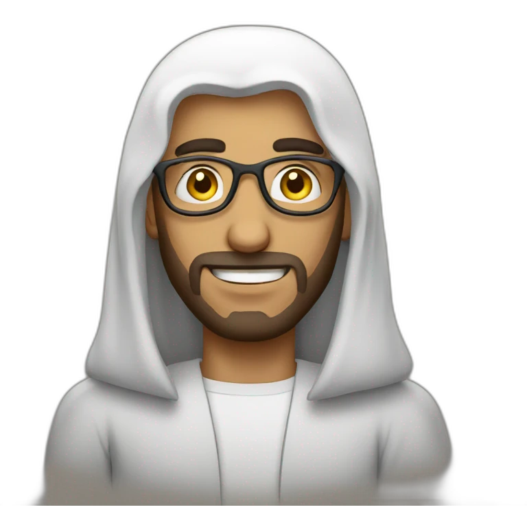 arab man with long hair and glasses emoji