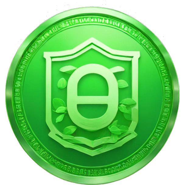 crypto green coin graph emoji