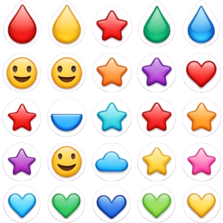esthetic sticers emoji