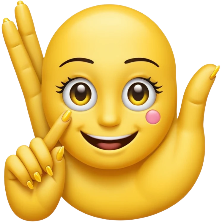 Normal sliming emoji with nails and eyelashes and tapping the thumb and finger together  emoji