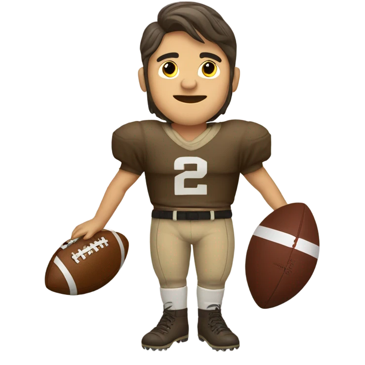 Davy Crockett with a football  emoji