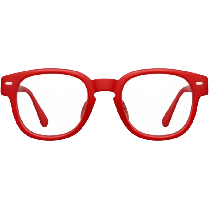 red Reading glasses emoji