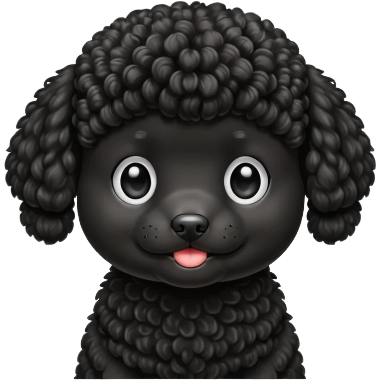 Black toy poodle  emoji