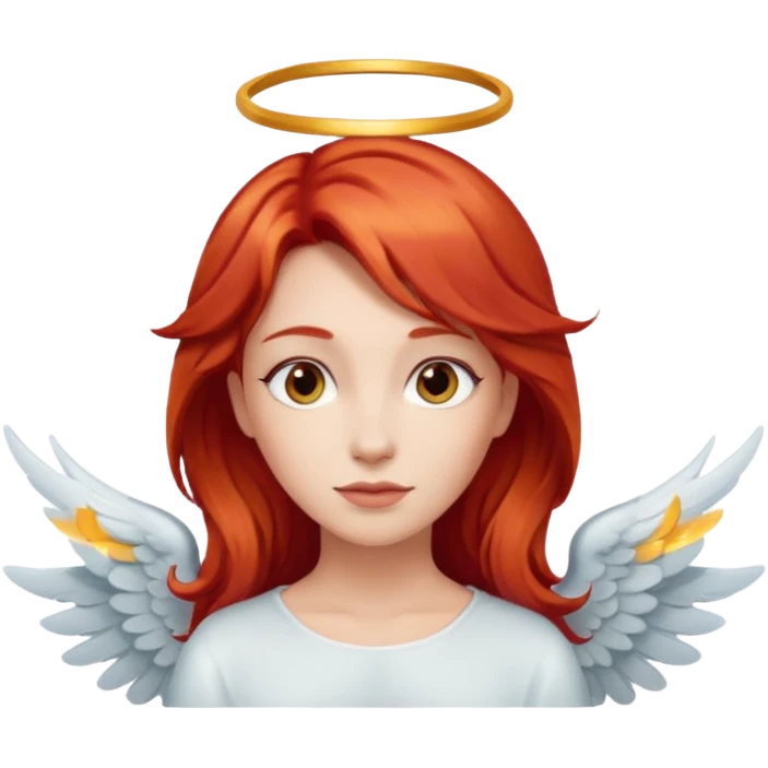 Red hair angel  emoji