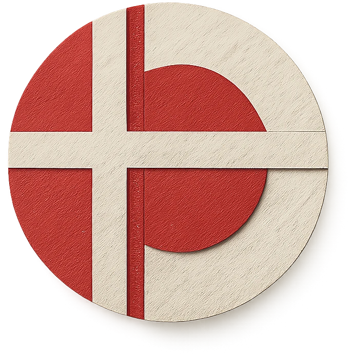 paper craft style Denmark and Japan flag combination emoji