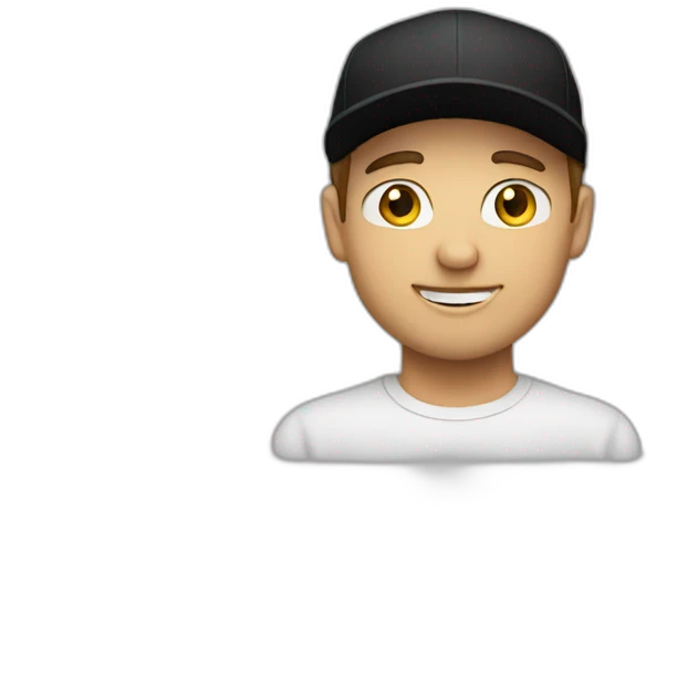 the white guy in the black cap emoji