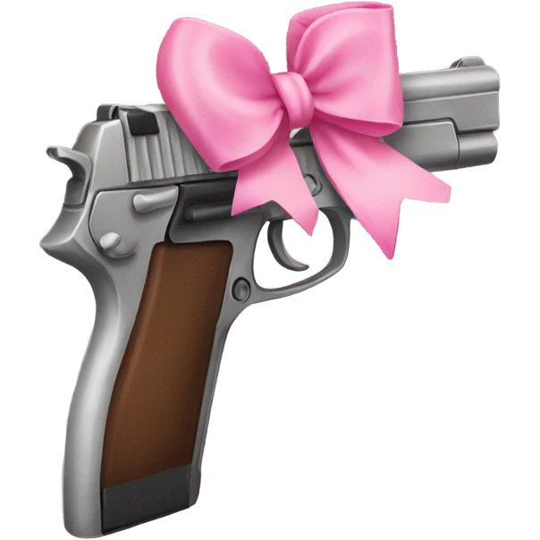 gun with pink bow emoji