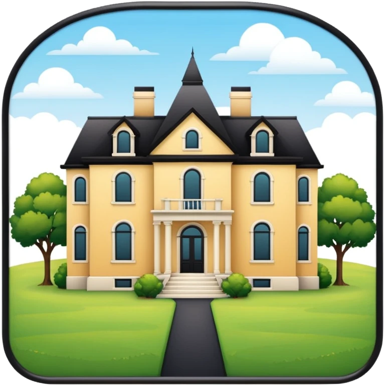 Mansion in a field emoji