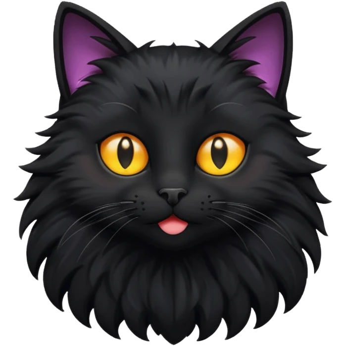 A black cat inside of a star ⭐️ 🐱 emoji