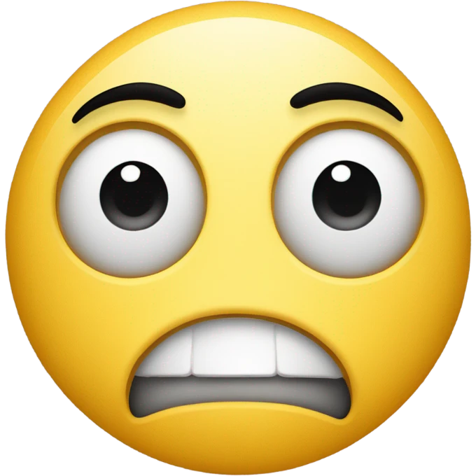 yellow face emoji turns with surprised look emoji