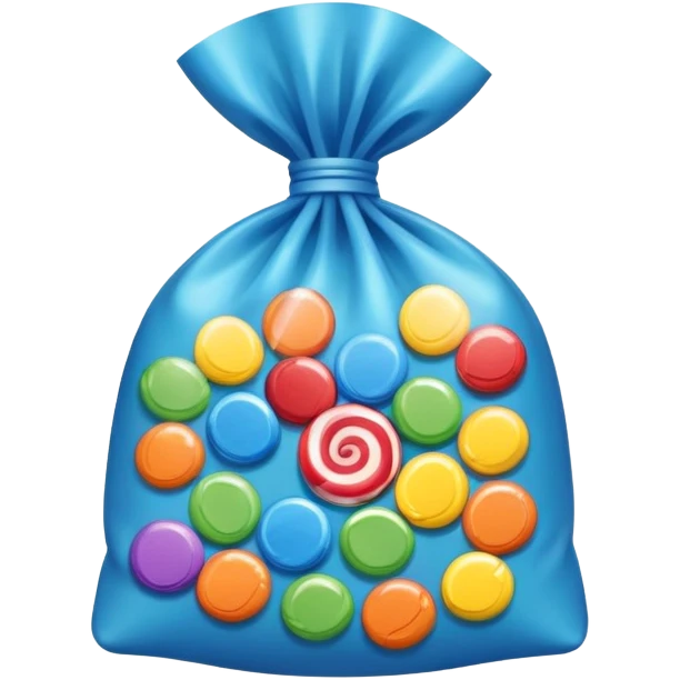 candy in a blue bag emoji