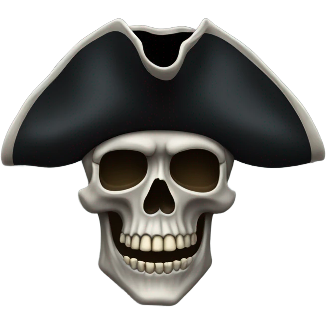 Pirate Skeleton, dark emoji