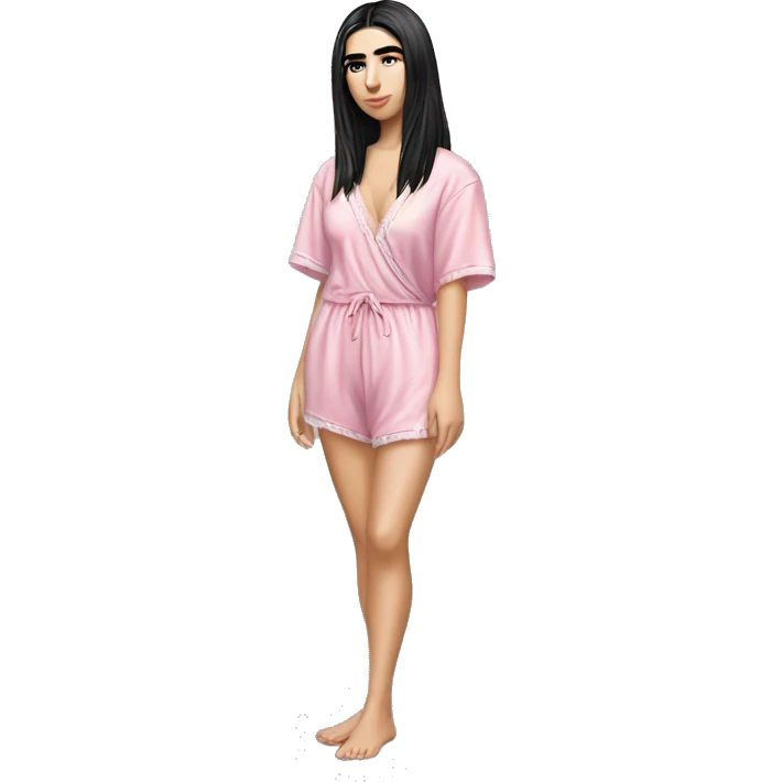 dua lipa in sleepwear full body emoji