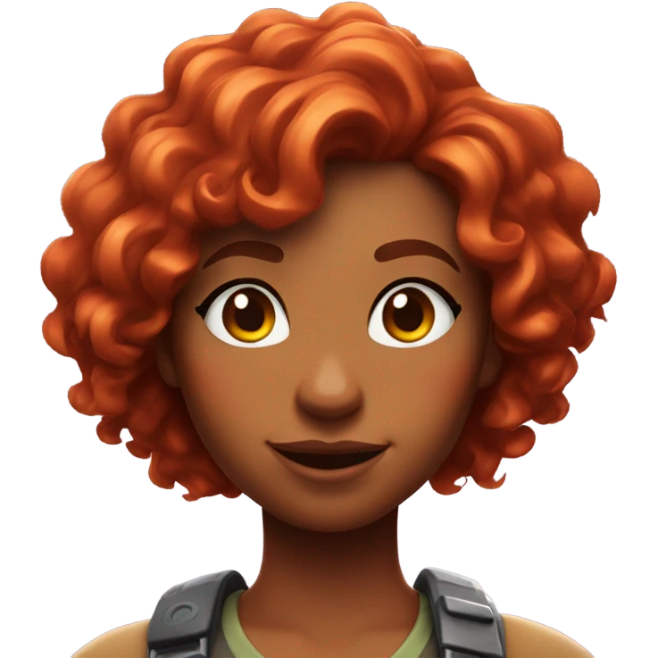 Fortnite redhead curly hair emoji