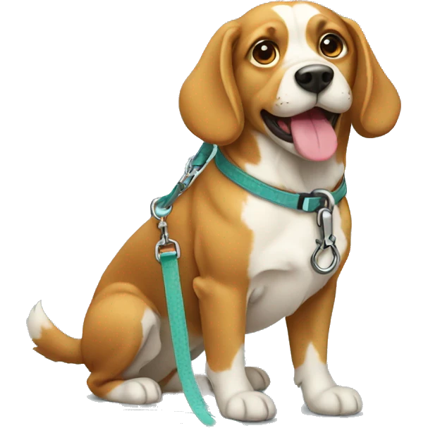 dog on a leash emoji