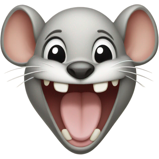 Laughing mouse emoji