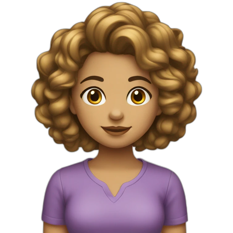 Menina de cabelo liso branquinha emoji