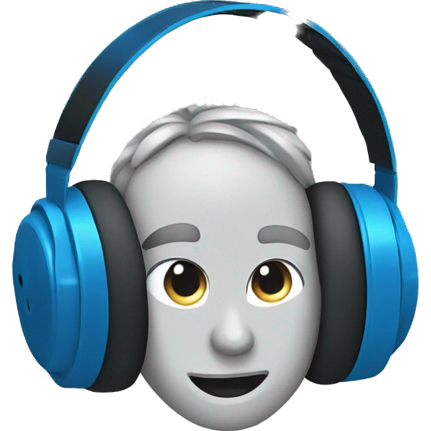 headphones with blue bow emoji