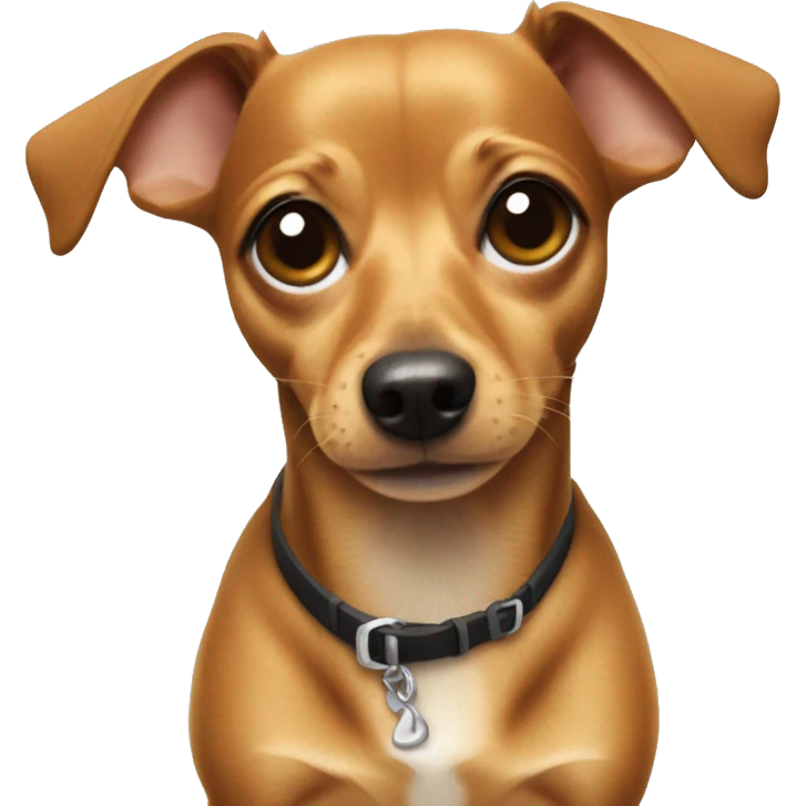 Chiweenie dog emoji